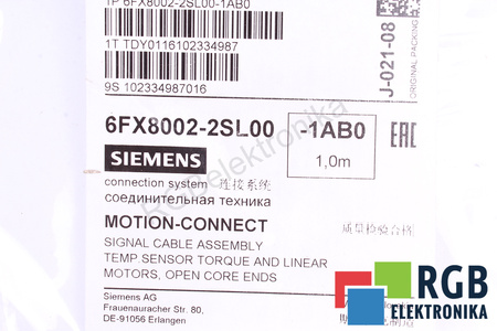 CÂBLE 6FX8002-2SL00-1AB0 SIEMENS 1M