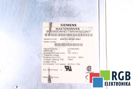 6SE7021-6ES87-2DA1 SIEMENS BOÎTIER