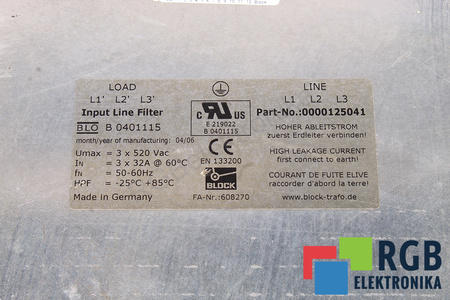 B0401115 BLOCK 0000125041 FILTRE