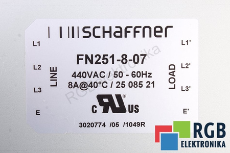 FN251-8-07 SCHAFFNER FILTRE
