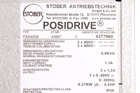 FAS4009 STOBER FAS4000 POSIDRIVE 43667