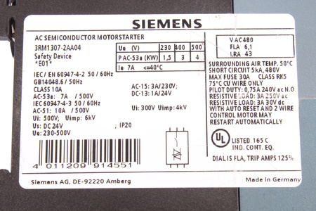 3RM1307-2AA04 SIEMENS SIRIUS