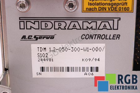 TDM1.2-050-300-W1-000/S102 INDRAMAT AC SERVO CONTROLLER R911244981