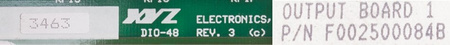 F002500084B XYZ ELECTRONICS