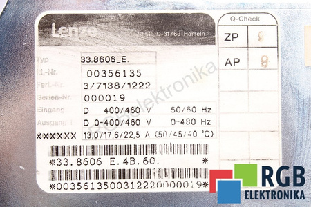 33.8606_E LENZE ID.NR. 00356135