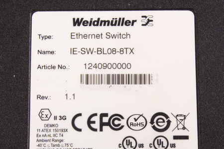 IE-SW-BL08-8TX WEIDMULLER ETHERNET SWITCH 1240900000