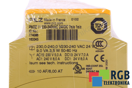 PNOZ 11 230-240VAC 24VDC 7N/O 1N/C PILZ 774086 RELAIS DE SÉCURITÉ