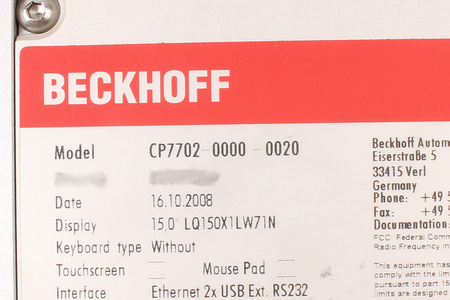 CP7702-0000-0020 BECKHOFF