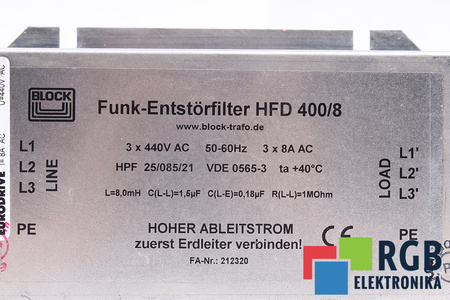 HFD400/8 BLOCK NF008-443 SEW FILTRE