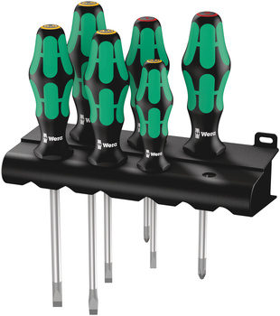 RACK JEU DE TOURNEVIS KRAFTFORM PLUS LASERTIP + RACK, 6 PIECES 05105650001 WERA 334/6