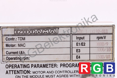MOD1/1X192-011 INDRAMAT