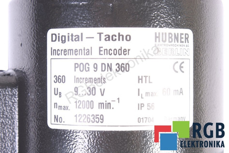 POG9DN360 HUBNER BERLIN INCREMENTAL ENCODER CODEUR