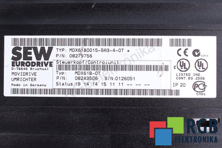 MDX61B0015-5A3-4-0T SEW EURODRIVE MDX61B-00/0T