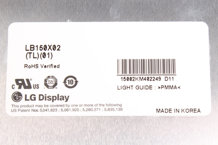 LB150X02 LG DISPLAY TL01 15" MATRICE LCD
