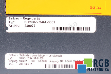 BUM60-12/24-54-B-000 BAUMÜLLER BUM60-VC-0A-0001