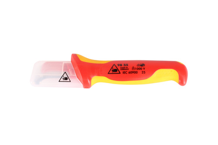 COUTEAU A DÉNUDER AVEC PATIN DE GUIDAGE 9855 KNIPEX 98 55 180X46X26MM 38MM