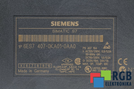 6ES7407-0KA01-0AA0 SIEMENS SIMATIC S7-400 PS407