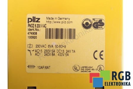 PNOZ6 PILZ 474908 RELAIS DE SÉCURITÉ