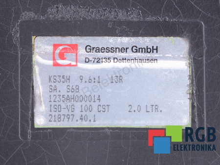 KS35H GRAESSNER 1235AH000014 I=9.6 RÉDUCTEUR