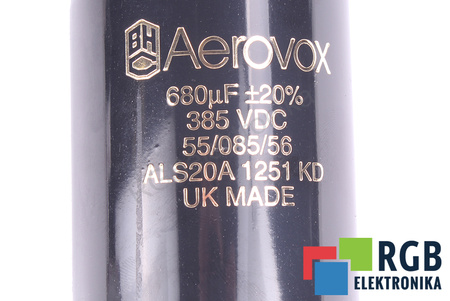 CONDENSATEUR ALS20A1251KD AEROVOX 680UF, 385V