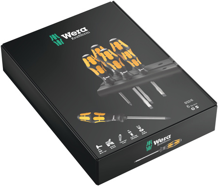 JEU DE TOURNEVIS KRAFTFORM WERA : LE TOURNEVIS-BURIN + RACK, 6 PIECES 05018282001 WERA 932/6