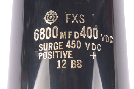 CONDENSATEUR 6800MFD400VDC FXS 6800UF, 450V, 60MM, 220MM