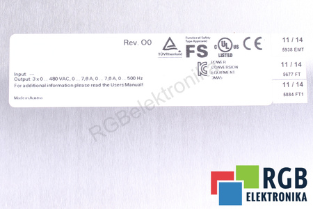 8BVI0055HCD0.000-1 B&R AUTOMATION I0055D