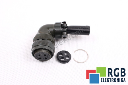 FICHE FEMELLE COUDÉE A06B-6079-K815#E POUR SERVOVARIATEURS ALPHA IS / ALPHA IF FANUC 4 PIN REMPLACEMENT