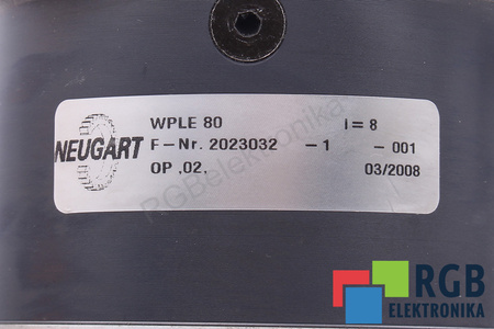 WPLE80 NEUGART I=8 RÉDUCTEUR