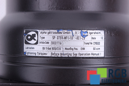 SP075V-MF1-10-0C1-23 ALPHA GETRIEBEBAU I=10 RÉDUCTEUR
