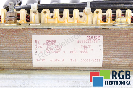 BV29498 GASS KD26/1 FILTRE D’INDUCTANCE