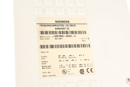 6SE7023-4EC61-Z SIEMENS SIMOVERT MASTERDRIVES