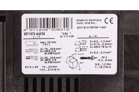 3RT1075-6AF36 SIEMENS SIRIUS 110-127V CONTACTEUR