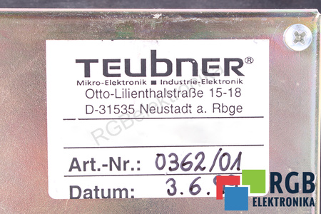 0362/01 TEUBNER CLAVIER