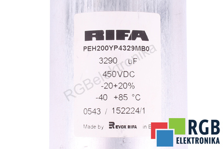 CONDENSATEUR PEH200YP4329MB0 RIFA 3290UF, 450V