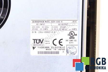 SGDH-50AE-R YASKAWA SERVOPACK JUSP-NS100Y10