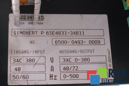 6SE4831-3AB11 SIEMENS SIMOVERT