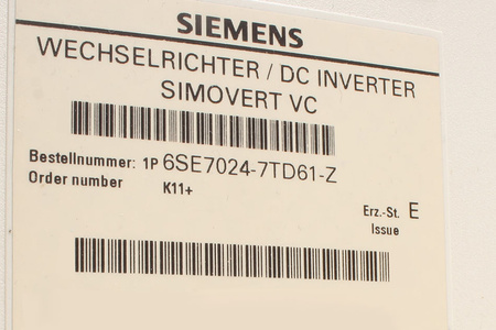6SE7024-7TD61-Z SIEMENS Z=K11+