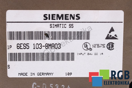 6ES5103-8MA03 SIEMENS CPU 103 SIMATIC S5-100U