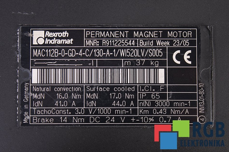 MAC112B-0-GD-4-C/130-A-1/WI520LV/S005 REXROTH R911225544