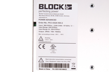 PCC-0324-100-2 BLOCK ALIMENTATION A DÉCOUPAGE (SMPS)