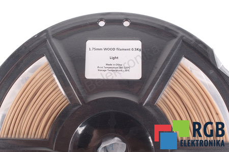 1,75MM WOOD FILAMENT 0.5KG LIGHT FLASHFORGE DIMENSION EXTÉRIEURE DE LA BOBINE 180MM, DIMENSION INTÉRIEURE DE LA BOBINE 50MM, LARGEUR DE LA BOBINE 45MM