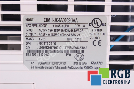 CIMR-JC4A0009BAA OMRON JZA43P0BAA