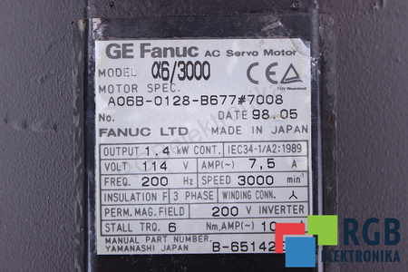 A06B-0128-B677#7008 FANUC STATOR