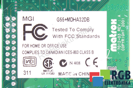 G55+MDHA32DB MATROX 7012-03 POUR PIÈCES