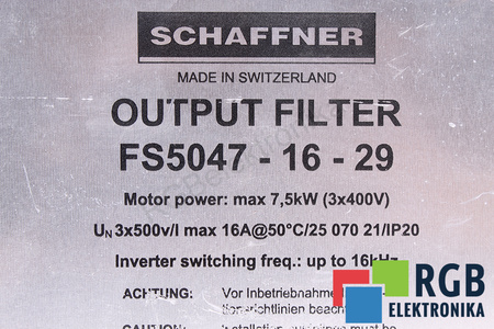 FS5047-16-29 SCHAFFNER FILTRE