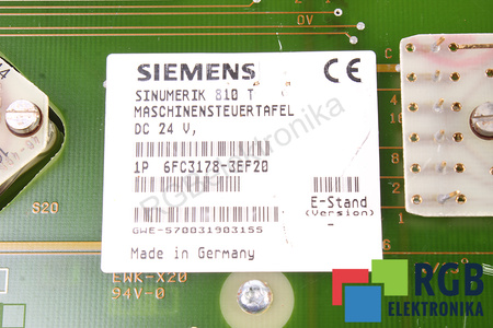 6FC3178-3EF20 SIEMENS SINUMERIK 810T CLAVIER POUR PIÈCES