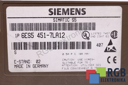 6ES5451-7LA12 SIEMENS SIMATIC S5