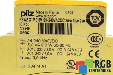 PSWZX1P PILZ 777949 RELAIS DE SÉCURITÉ