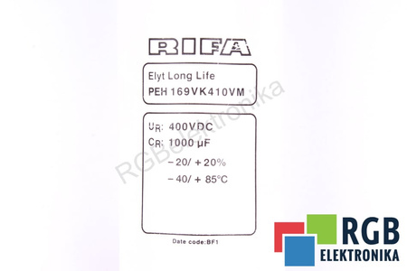 CONDENSATEUR PEH169VK410VM IRIFA 1000UF, 400VDC